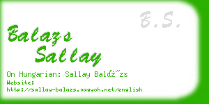 balazs sallay business card